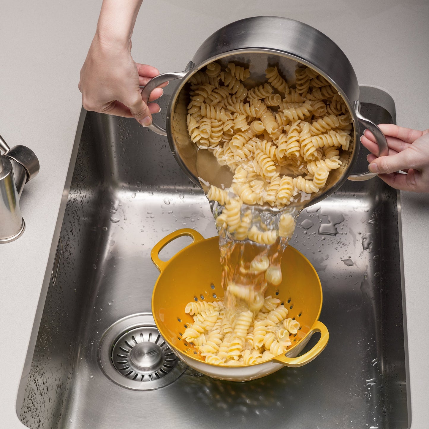 8″ Melamine Colander mustard