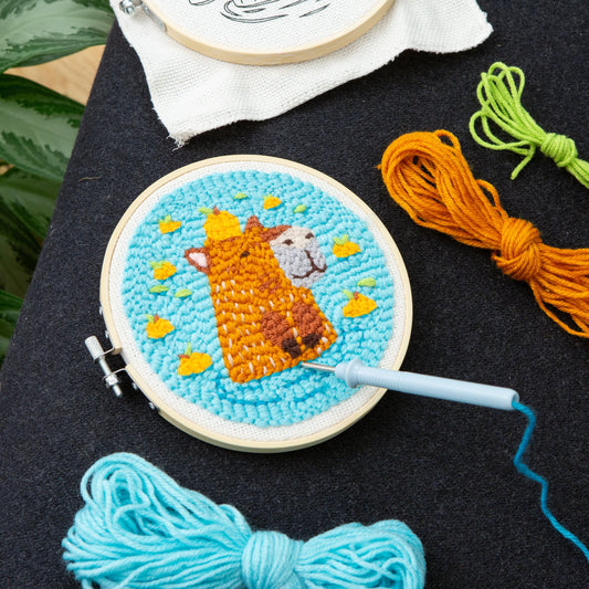 Capybara Punch Needle