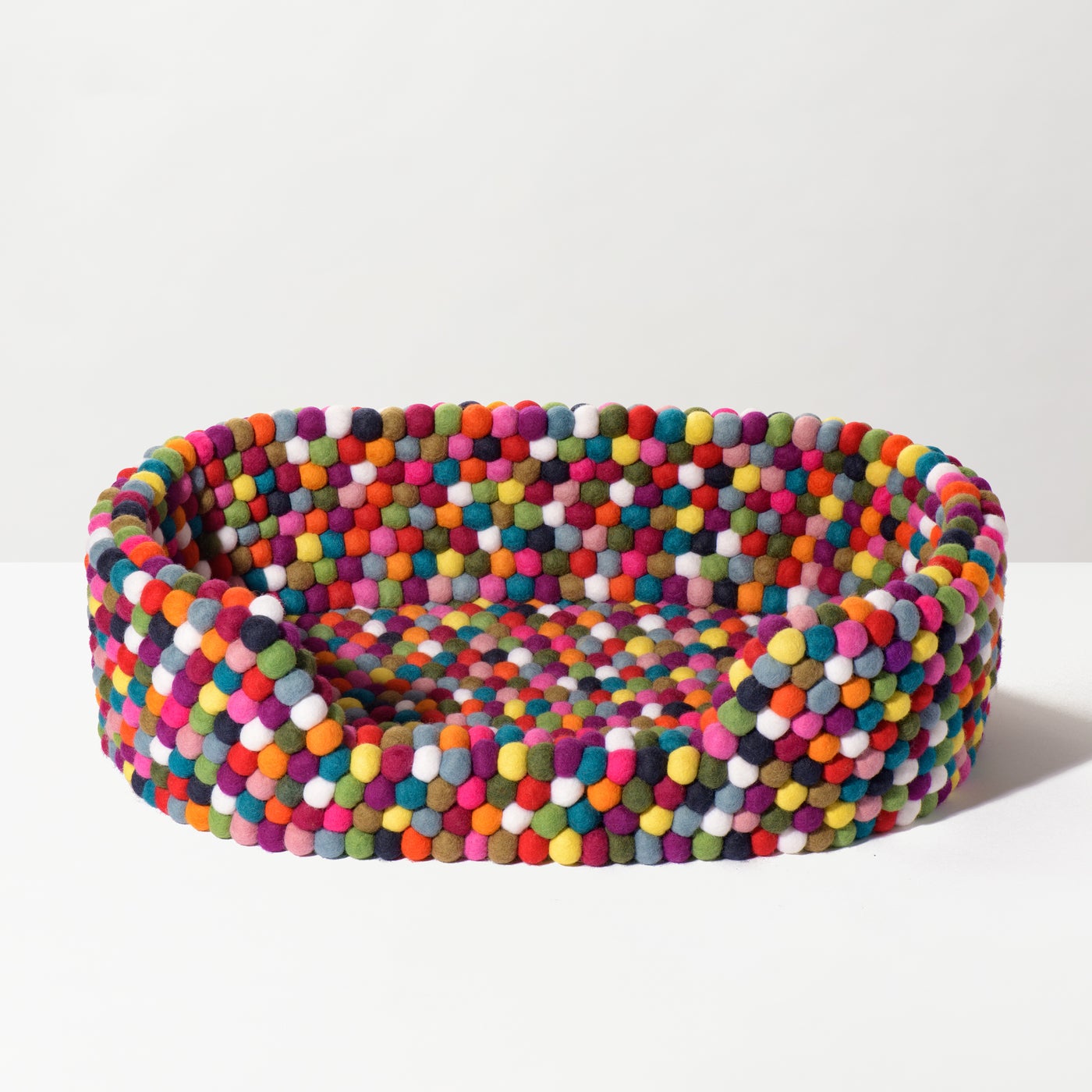 MODWOOL Felt Ball 24 x 17 x 6.5h" Pet Bed - Multicolor