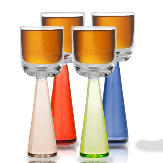 Pyramid Multi Color Shot Glass 40ml, Set of 4