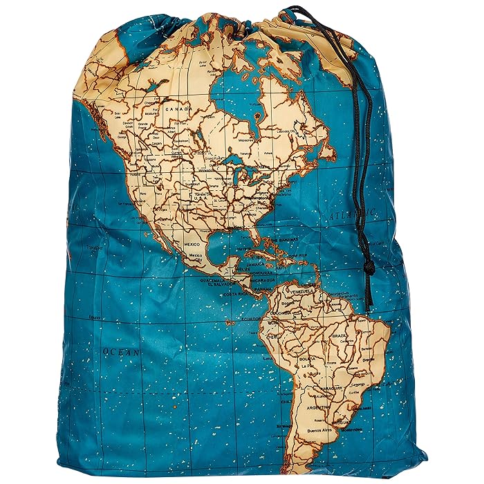 world map laundry bag