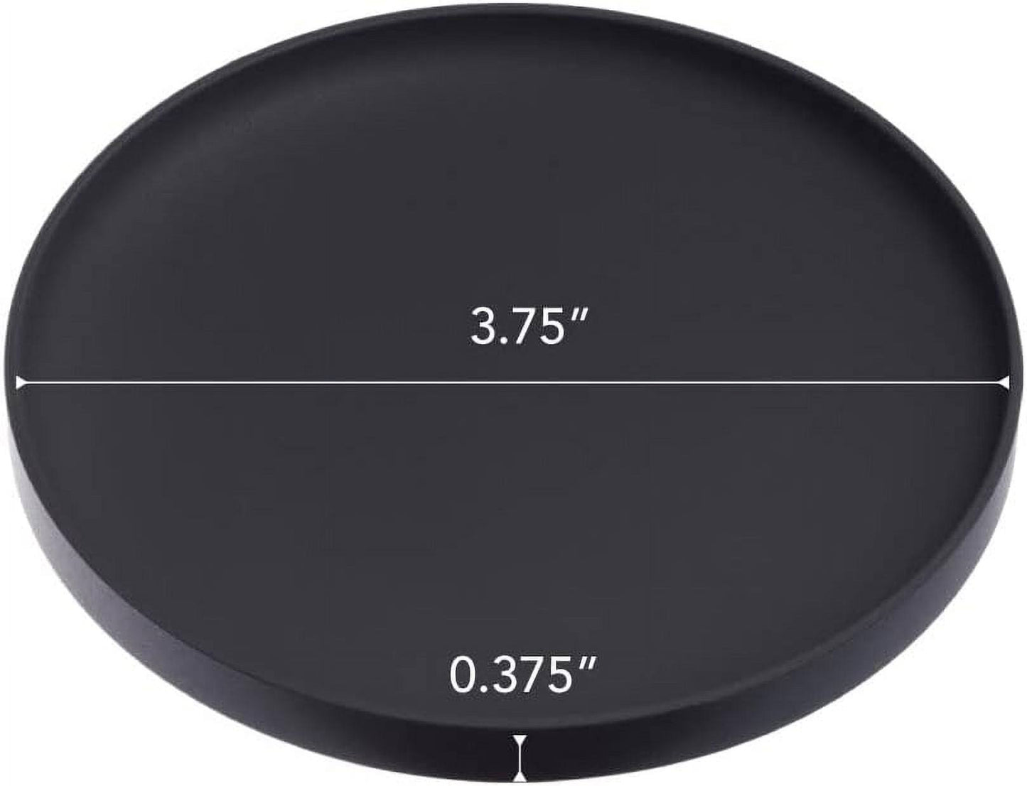 Tower round silicone coaster set of 6 Blk