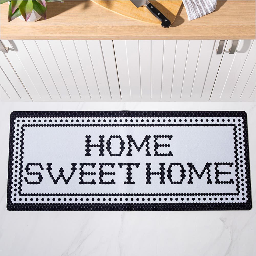 Home Sweet Home Washable Accent Mat Black