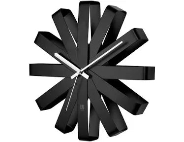 Ribbon Wall Clock Black