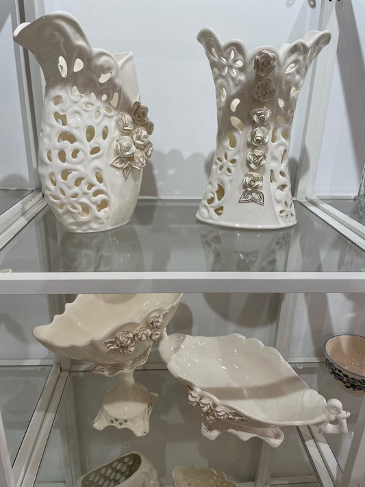 Handcrafted Porcelain Ornaments white  Medium Size