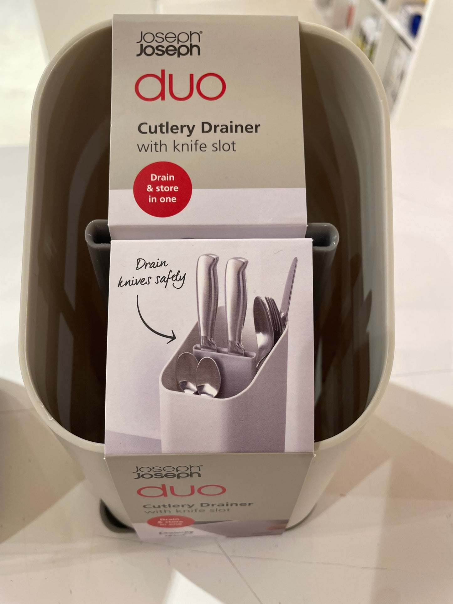 Duo cutlery drainer