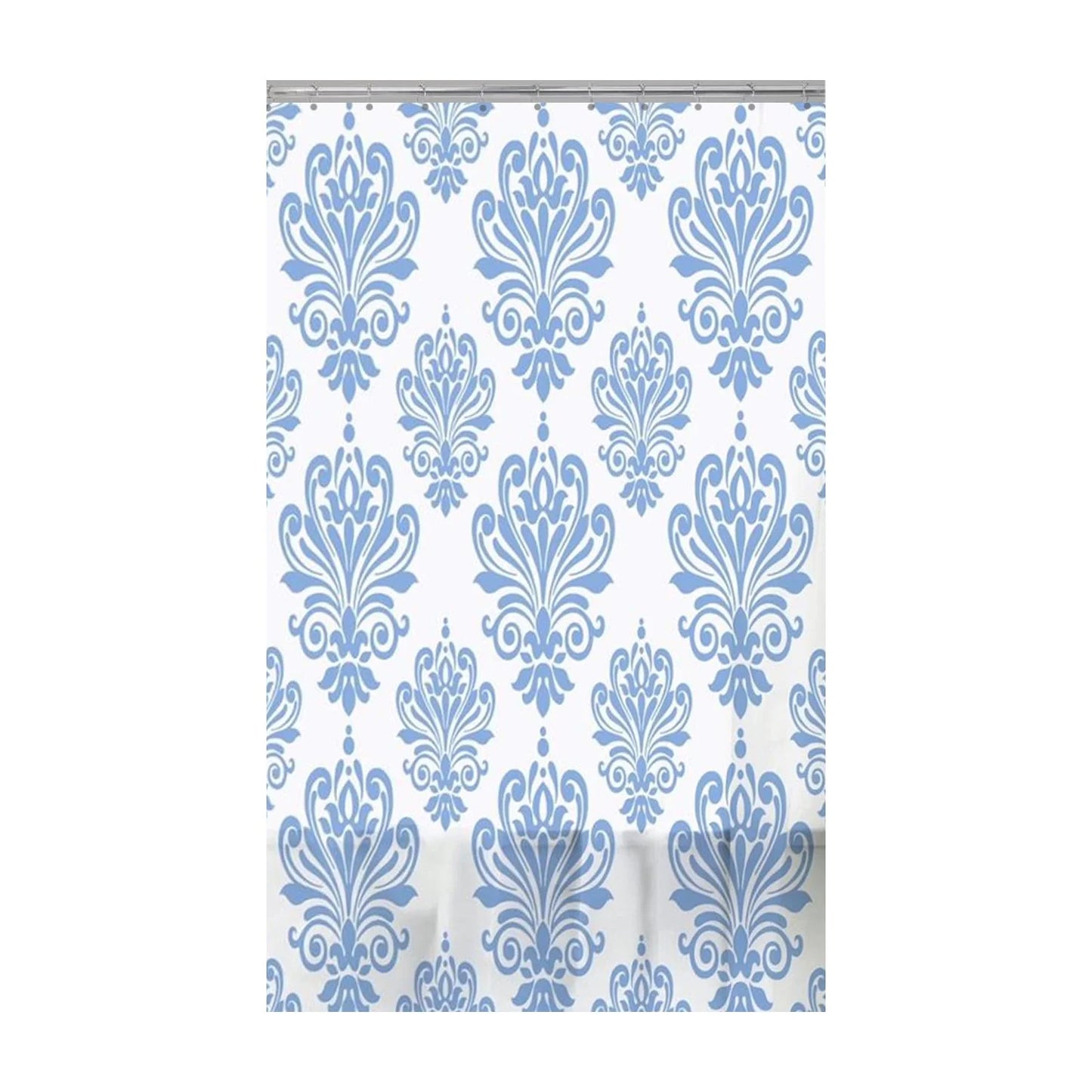 Peva Shower Curtain white/blue