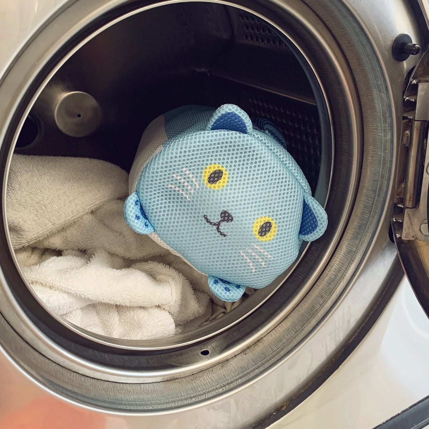 Handy Cat Laundry Bag blue