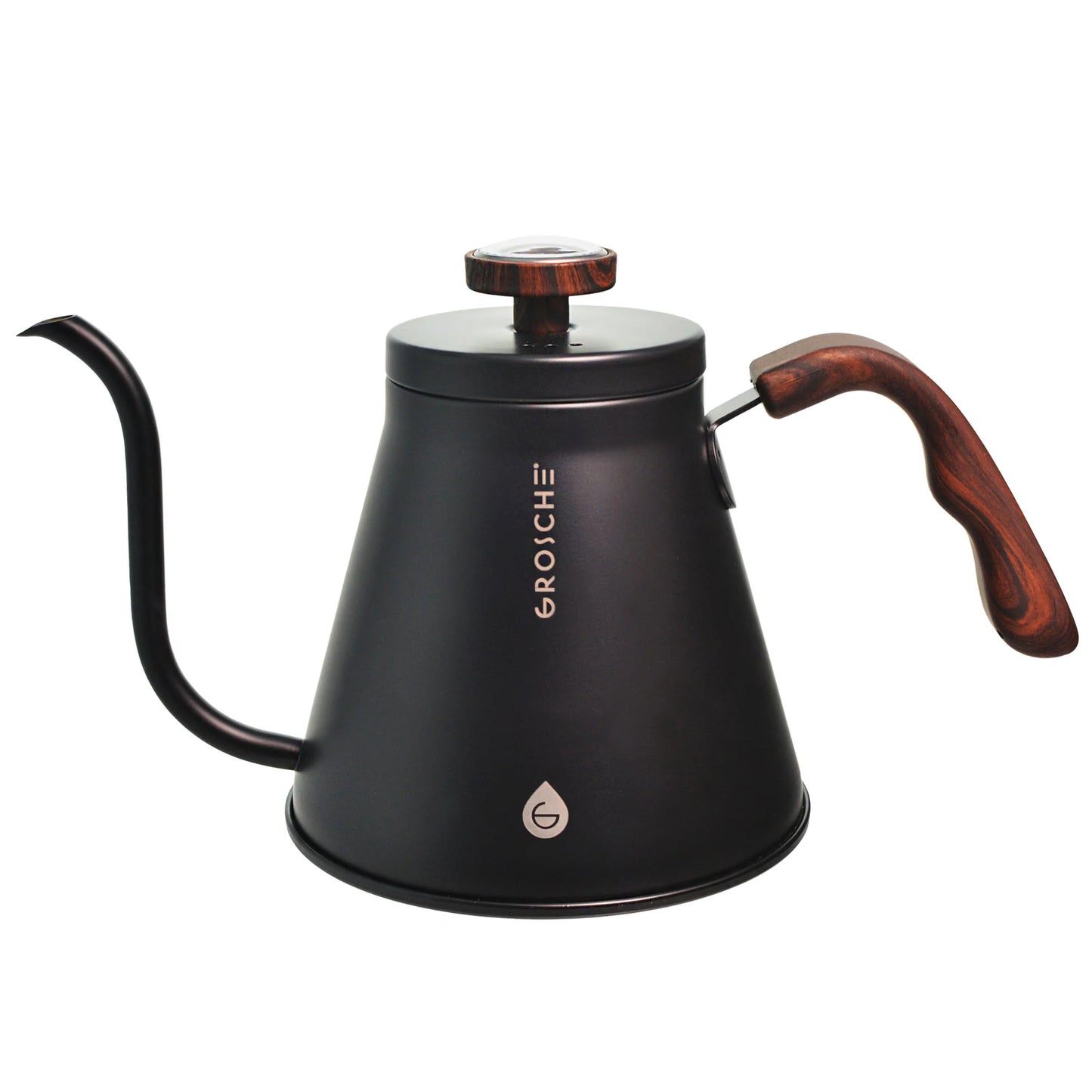 MARRAKESH Gooseneck Pour Over Stovetop Kettle - 34 fl. oz / 1000mL, Black