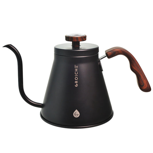 MARRAKESH Gooseneck Pour Over Stovetop Kettle - 34 fl. oz / 1000mL, Black