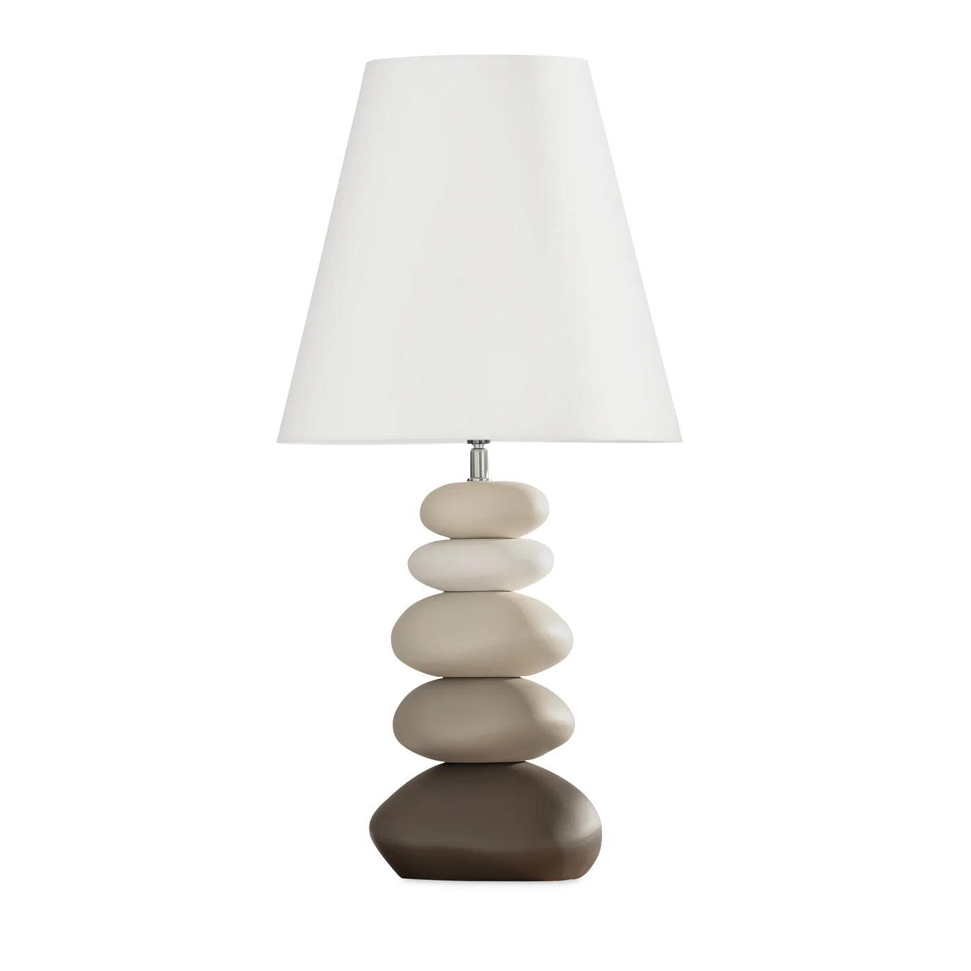 Oslo Ceramic Multi Stacked Stone 27 Inch Tall Table Lamp