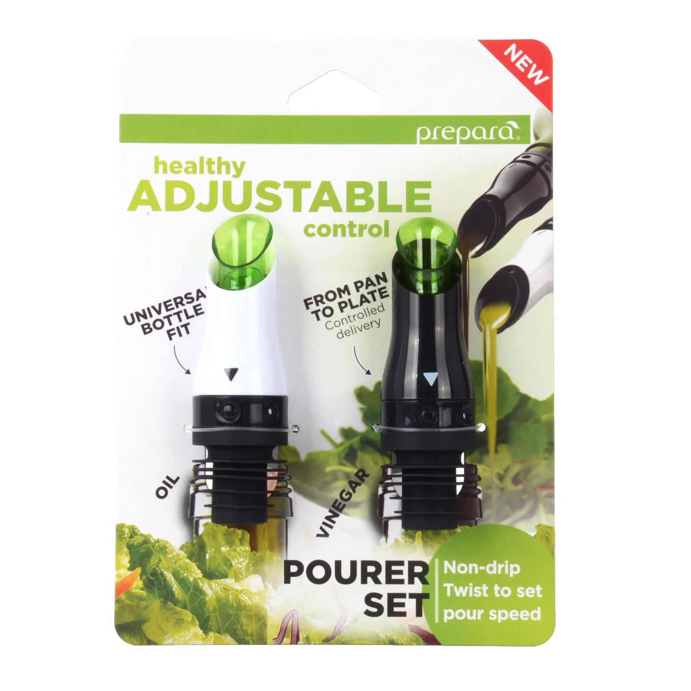 Adjustable Oil/Vinegar Pourer 2/PK