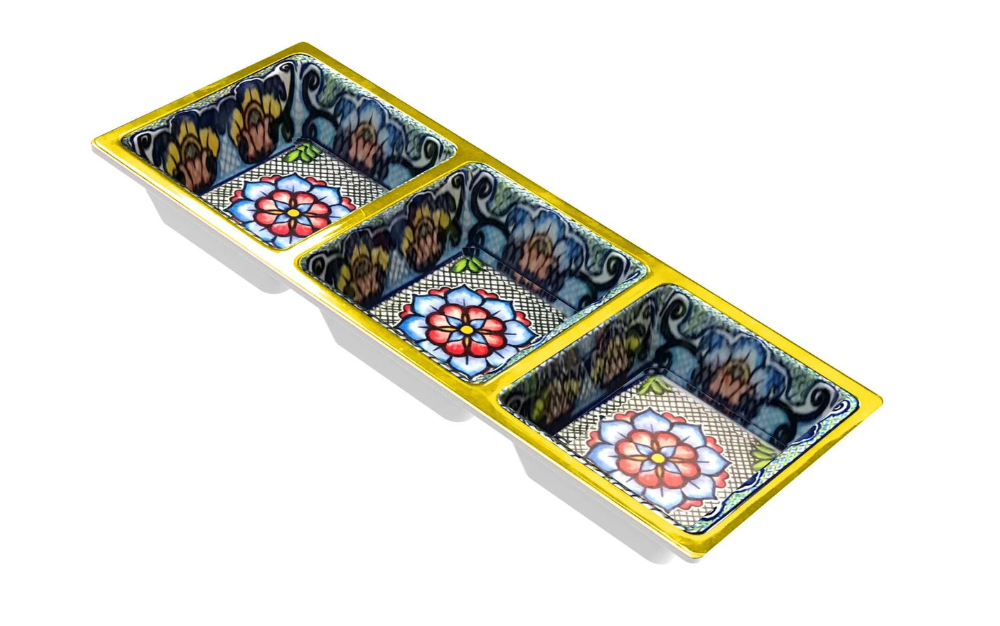 Prepara Taco 3-Section Tray Blue
