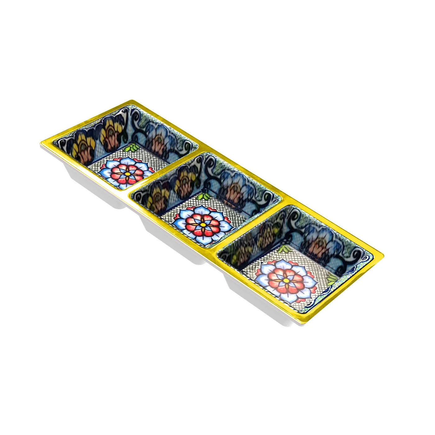 Taco 3-Section Tray Yellow