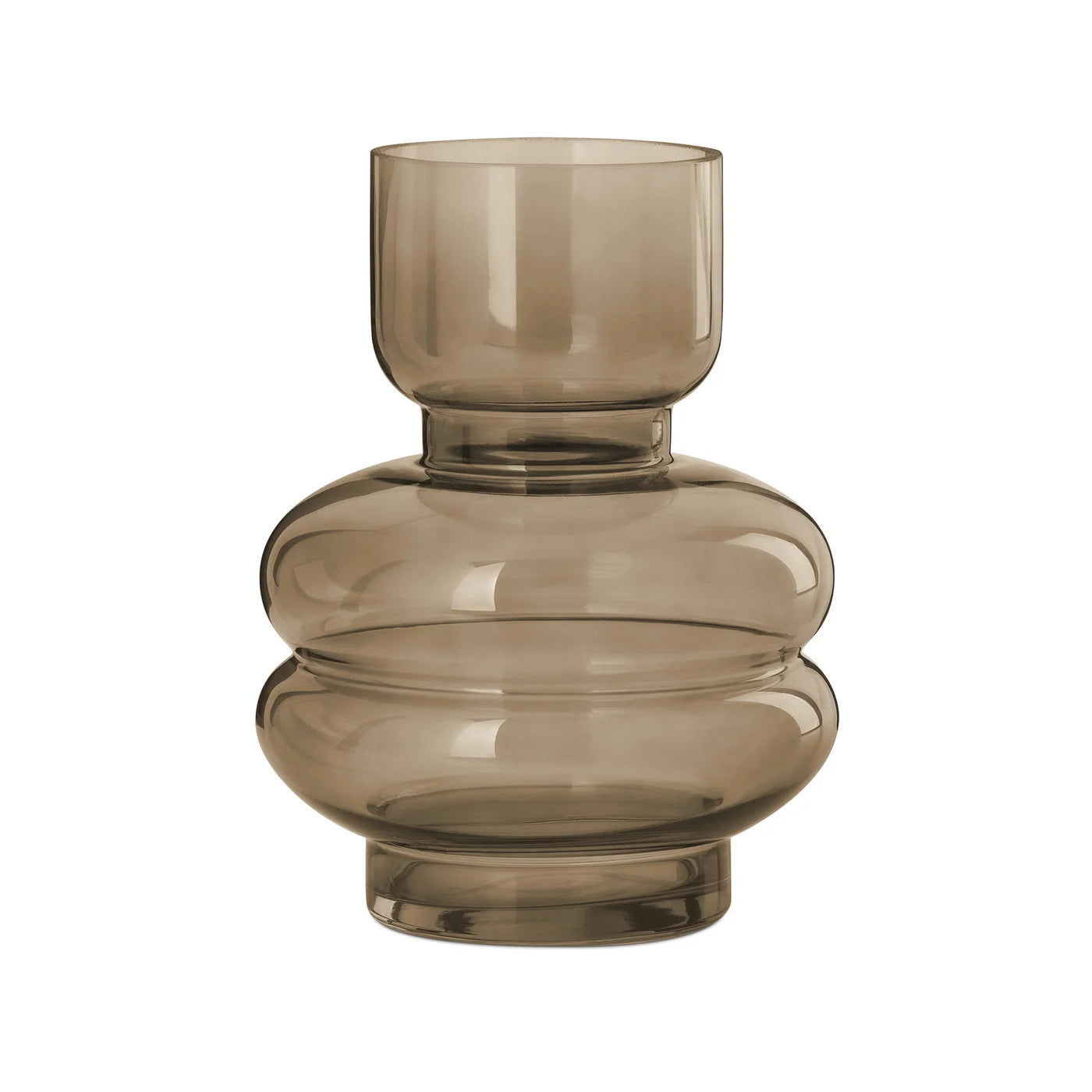 Riva Multi Bulb Bronze Brown Glass 8 Inch Tall Vase