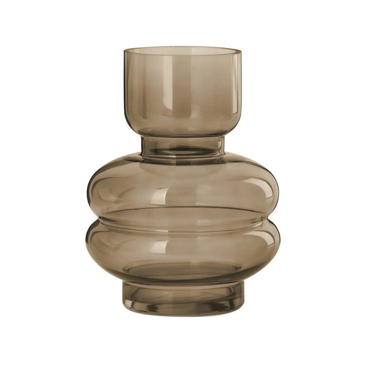 Riva Multi Bulb Bronze Brown Glass 8 Inch Tall Vase