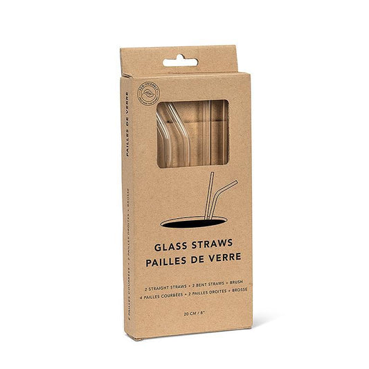 Straight and Bent Straws & Brush. 5 Pieces