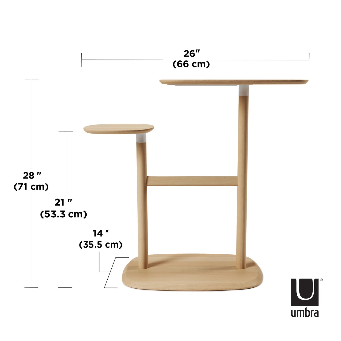 Swivo side table Natural