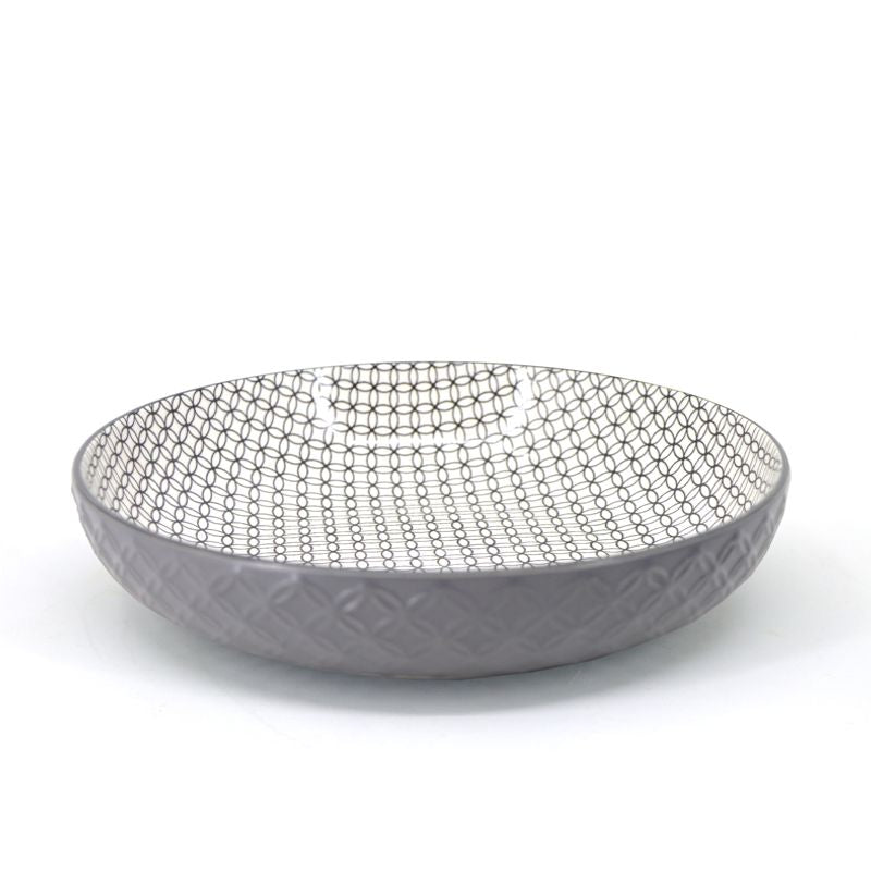 Textured Shallow Bowl