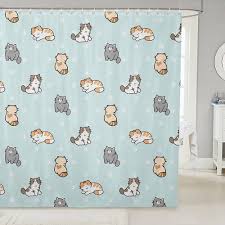 Peva Shower Curtain Cats