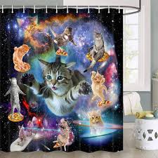 Peva Shower Curtain Cats