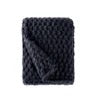 Avanti Waffle Knit 50" x 60" Throw, Charcoal