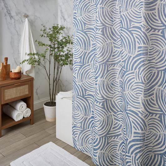 ZEN GARDEN SHOWER CURTAIN FABRIC 72" X 72" 220 GSM (6-12 / MIN QTY 2)