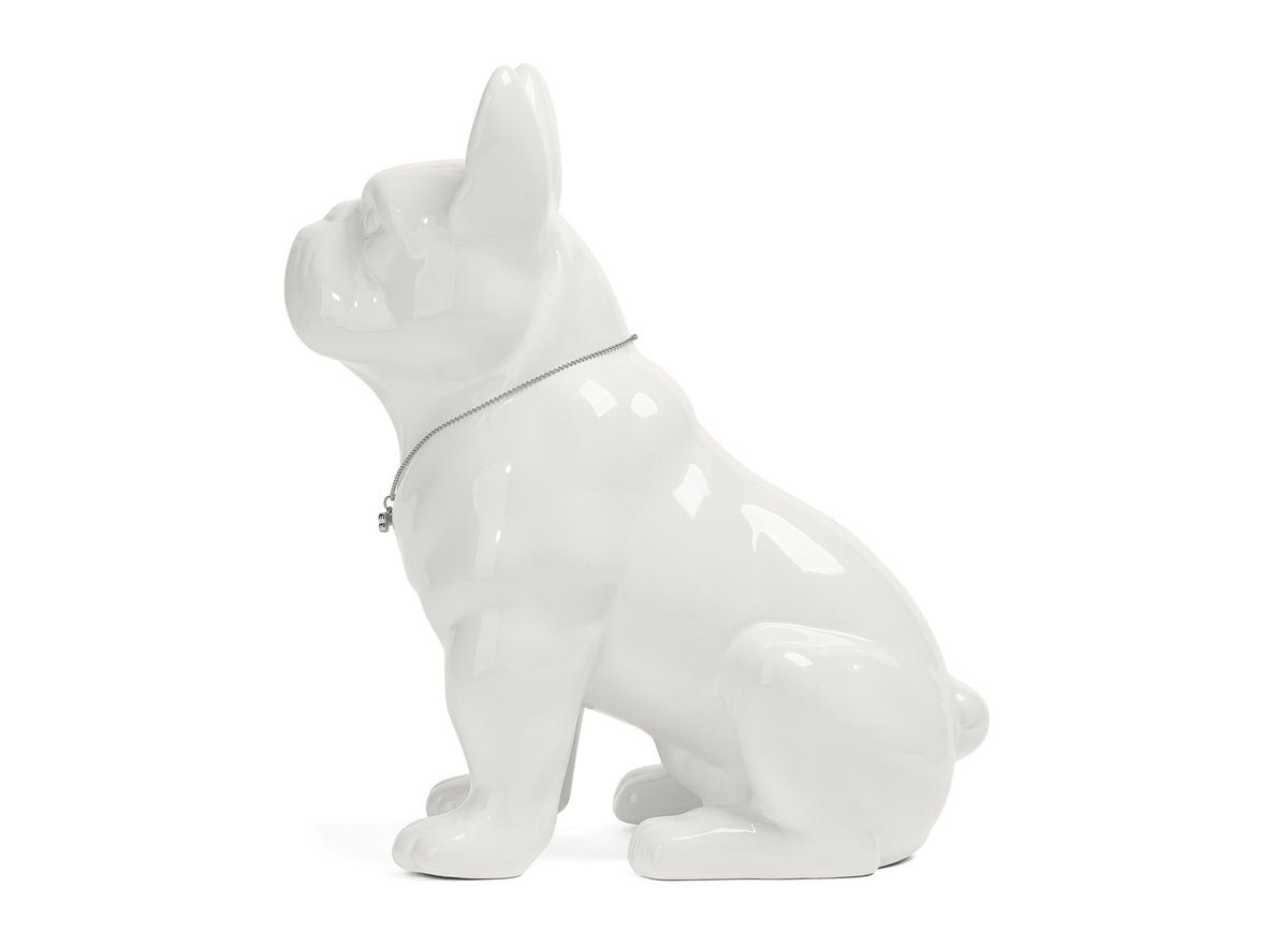 Sitting Ceramic 12.25 inch Tall French Bulldog white