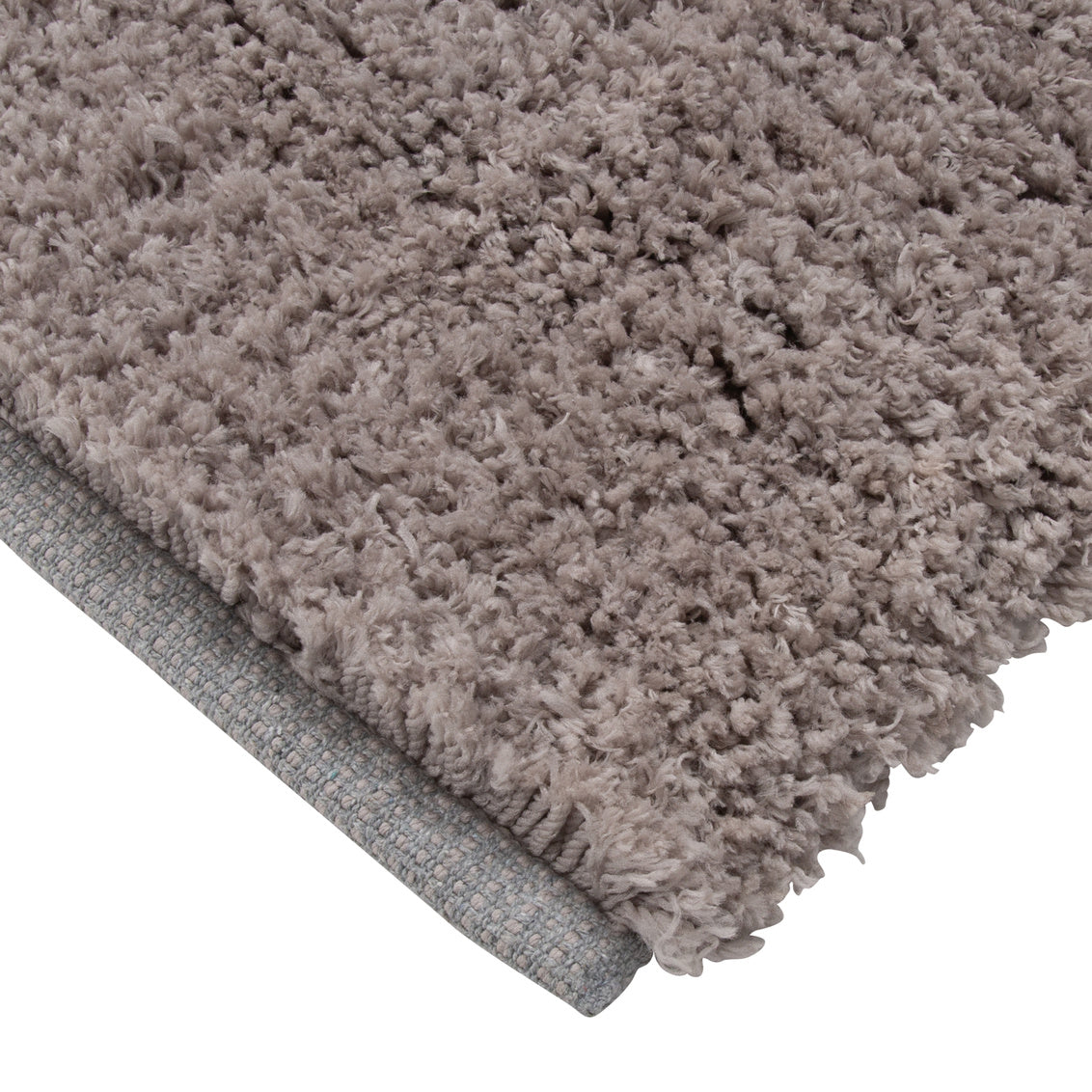 PLUSH BATH MAT HANDWOVEN 20" X 32" Grey