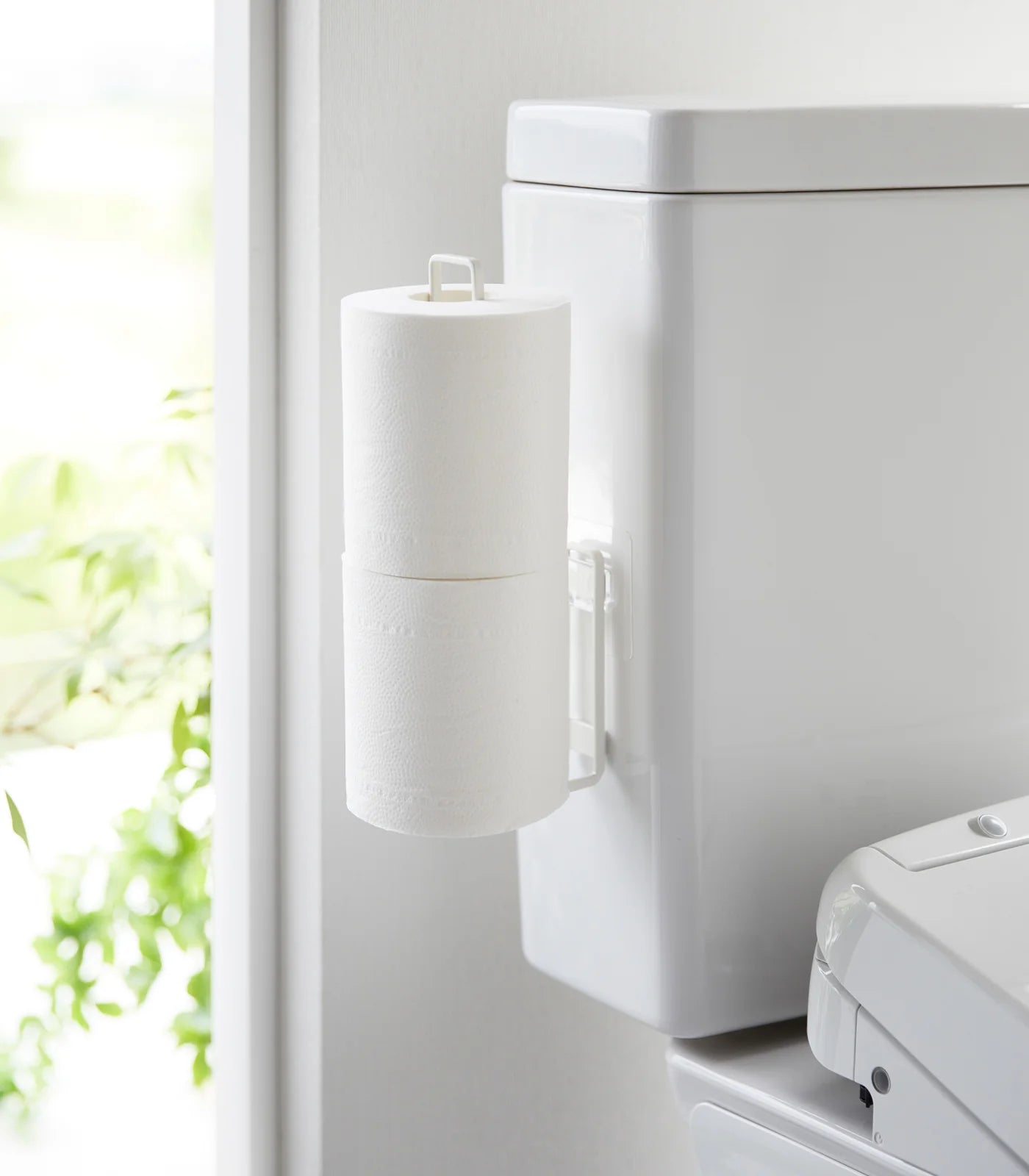 Tower Reusable Adhesive Toilet Paper Holder - Steel
