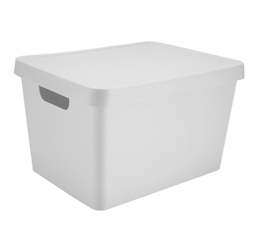 N&T CAVAN STORAGE BOX WITH LID 17L white