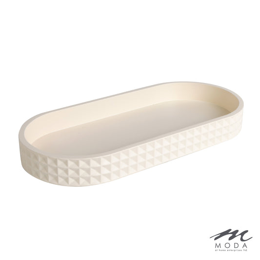 BRAEMAR TRAY RESIN IVORY