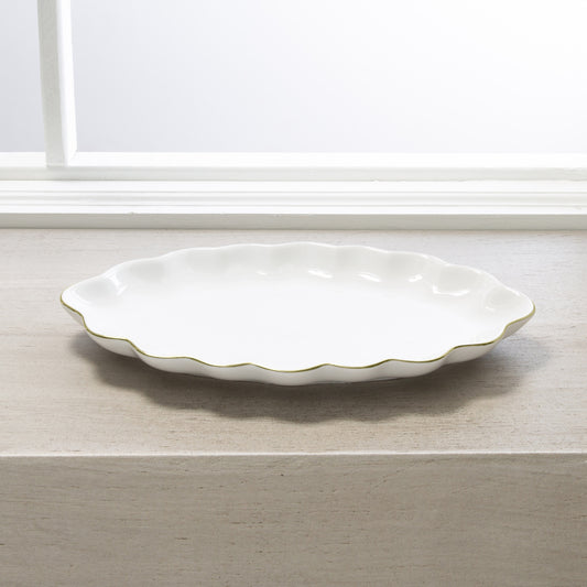 PAVONA TRAY PORCELAIN WHT/SIL