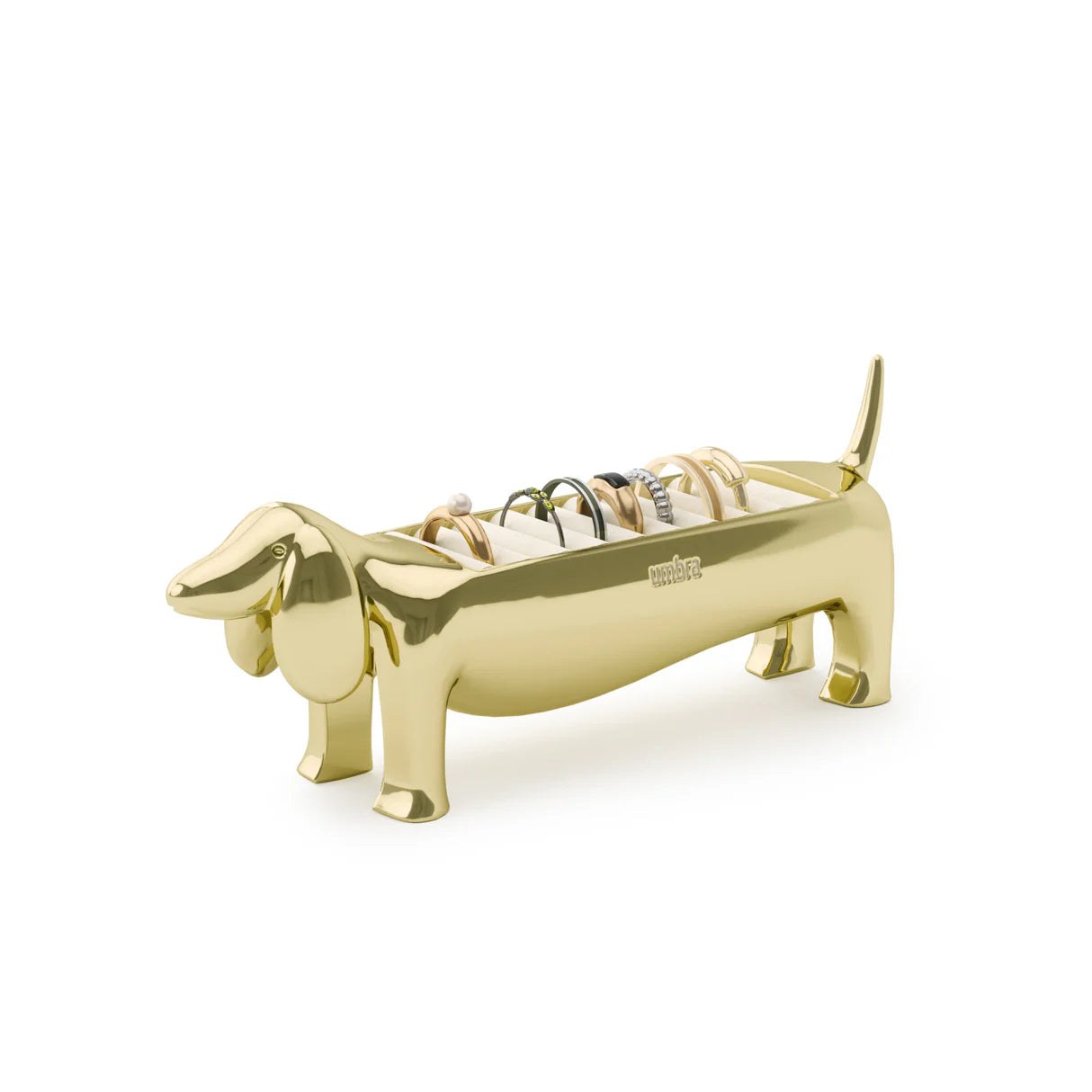 Dachsie Ring Holder Gold