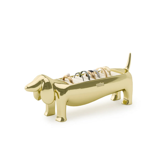 Dachsie Ring Holder Gold