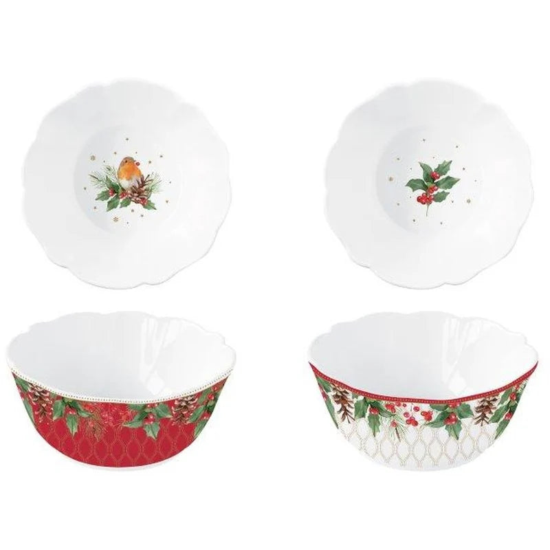 Easy Life - Christmas Berries - Bowls (Set of 2)