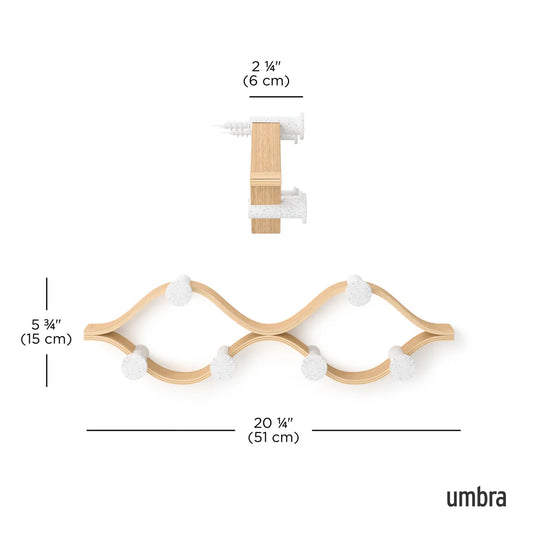 MONTAGE 6 WALL HOOK white natural