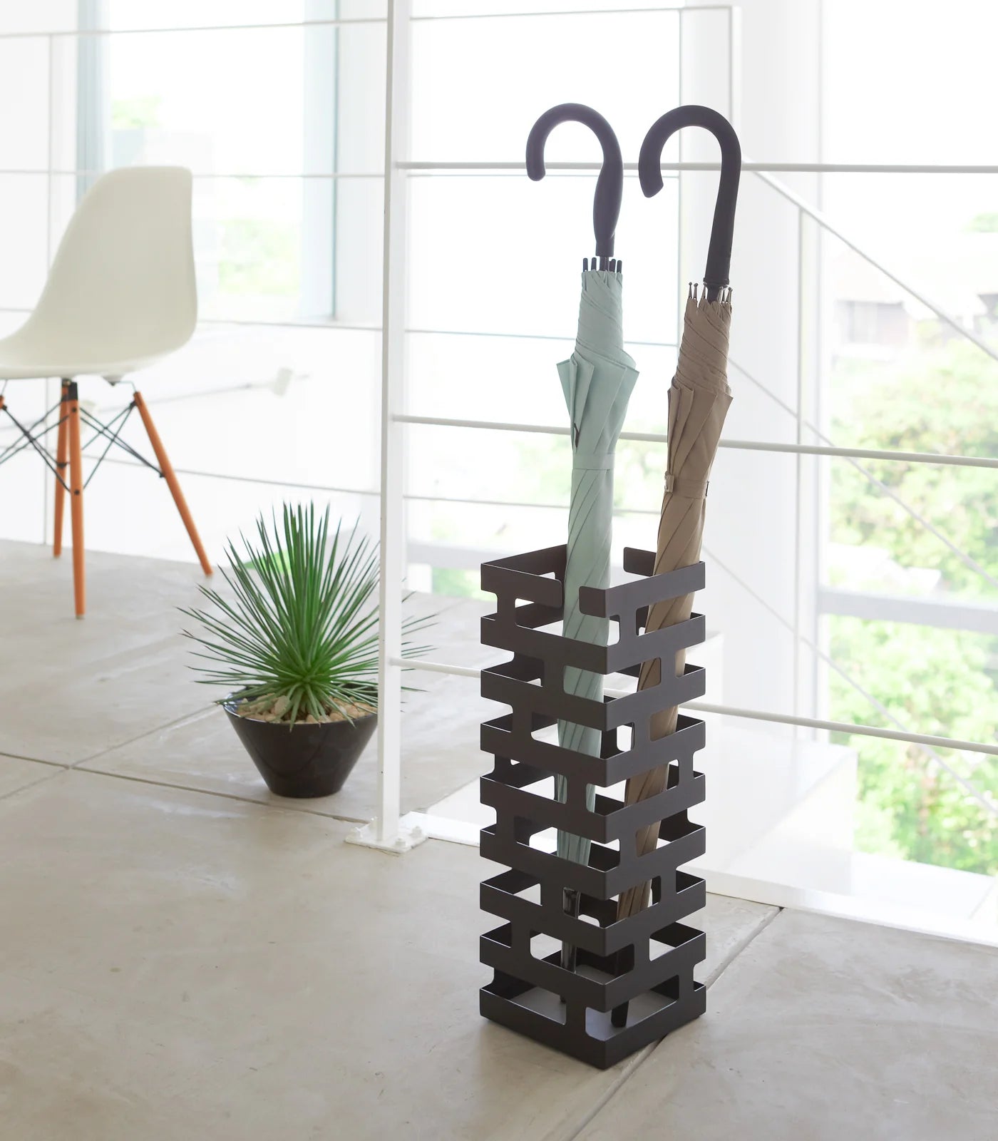 Umbrella Stand - Two Styles - Steel  Black