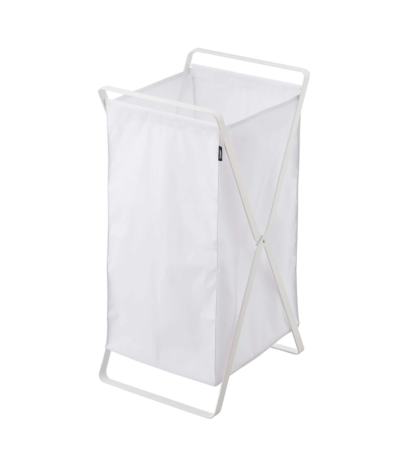 Tower Laundry Hamper, White.