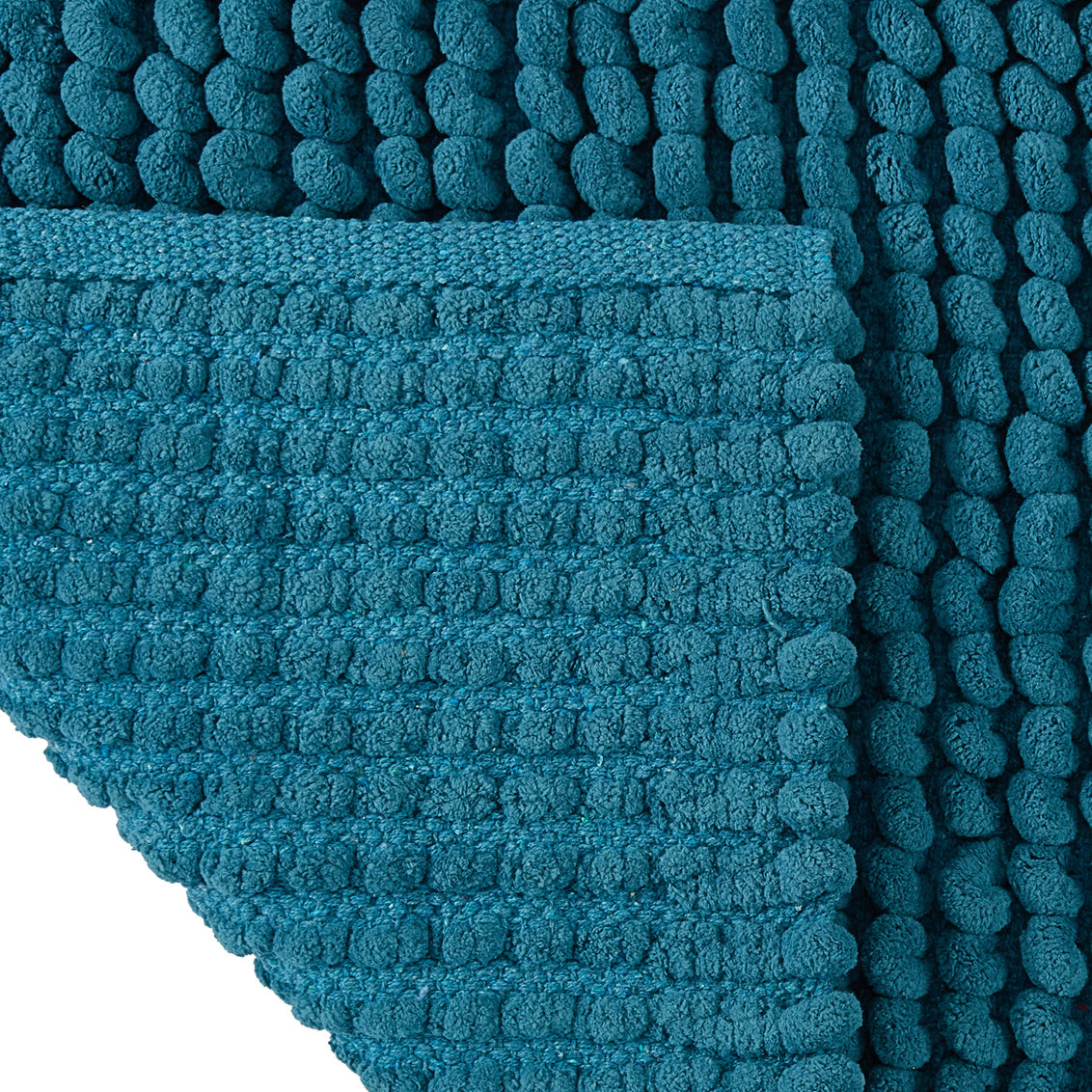 PUFF CHUNKY BATH MAT MICROFIBER BLUE 20" X 32" 2200 GSM