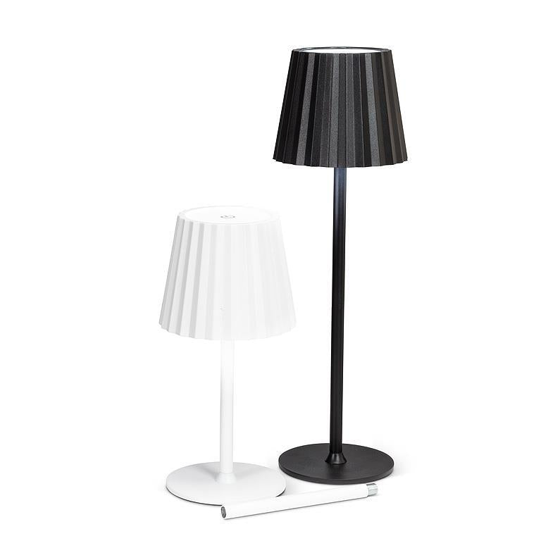 Fluted Shade LED Table Lamp- black