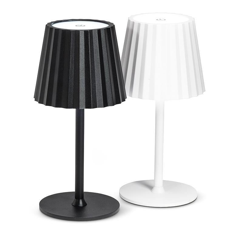 Fluted Shade LED Table Lamp- black