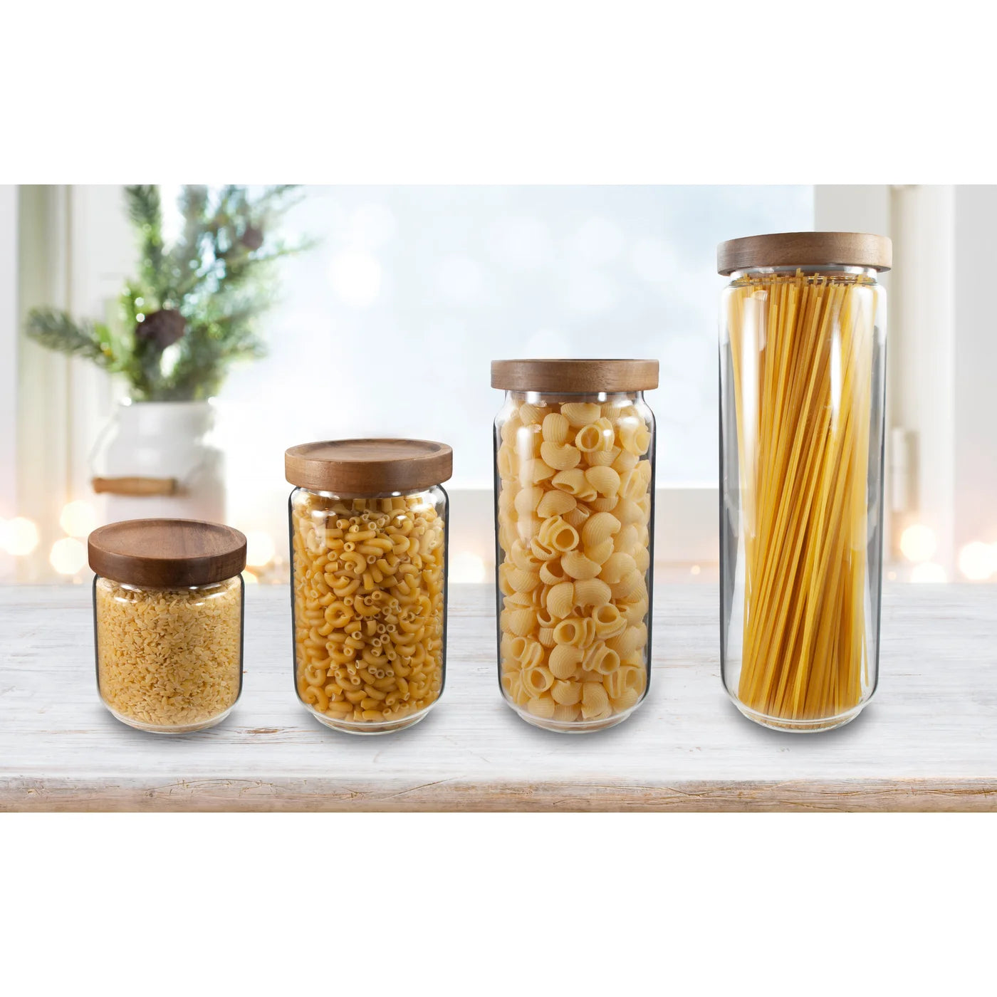 Canister Borosilicate/Acacia Lid 700ml