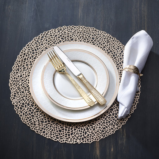 Placemat Round Gold