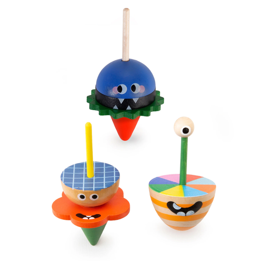 Dizzy monster spinning top
