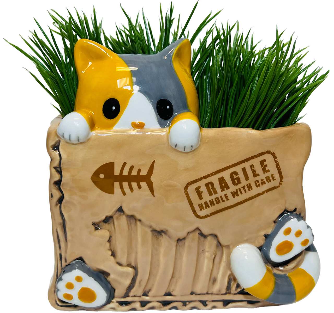Cat in the box planter