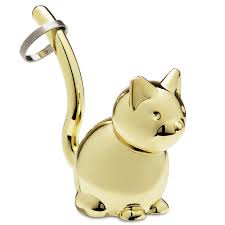Zoola Cat Ring Holder Gold