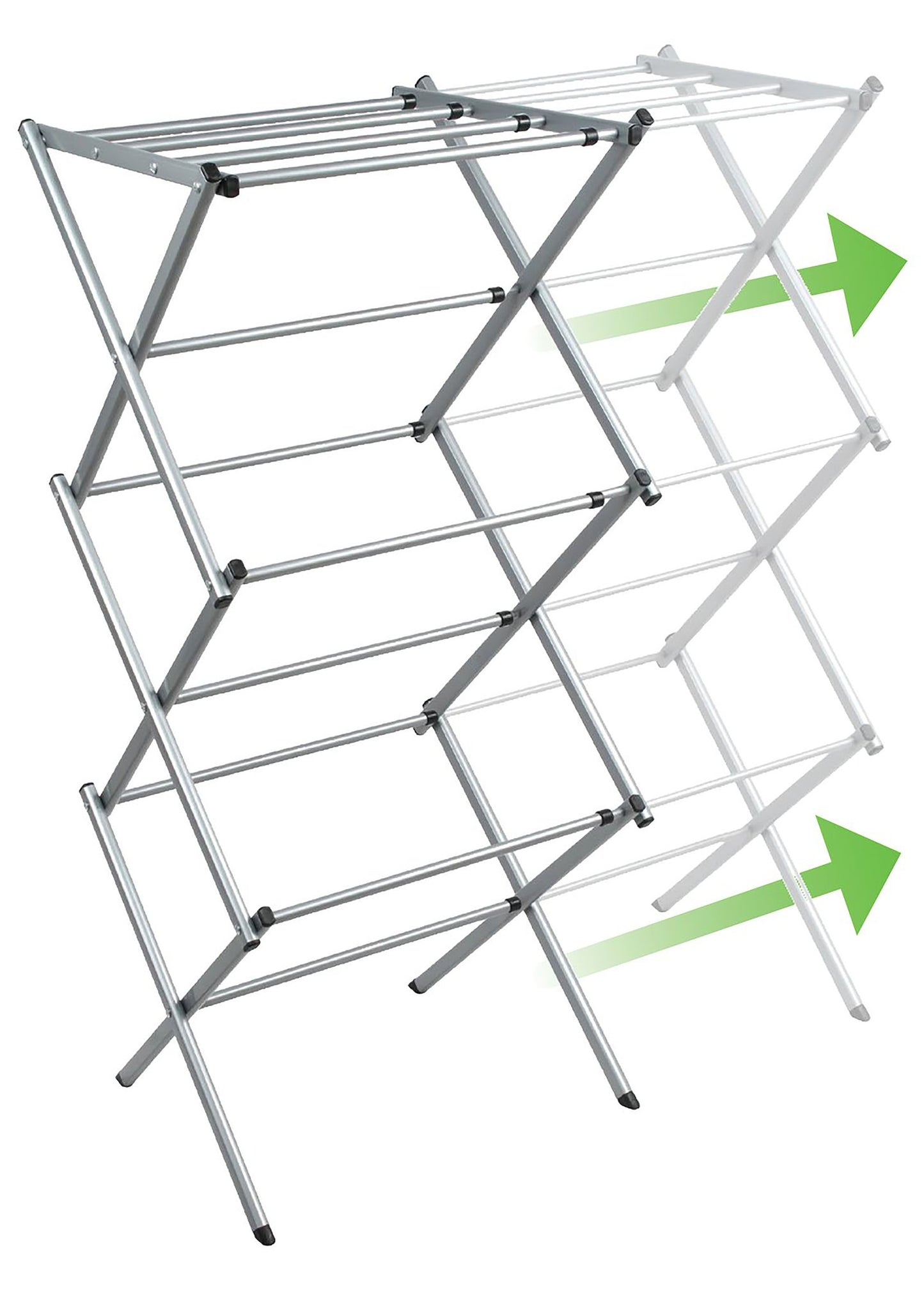 Small Folding Silver Vertical Clothes Dryer Rack
