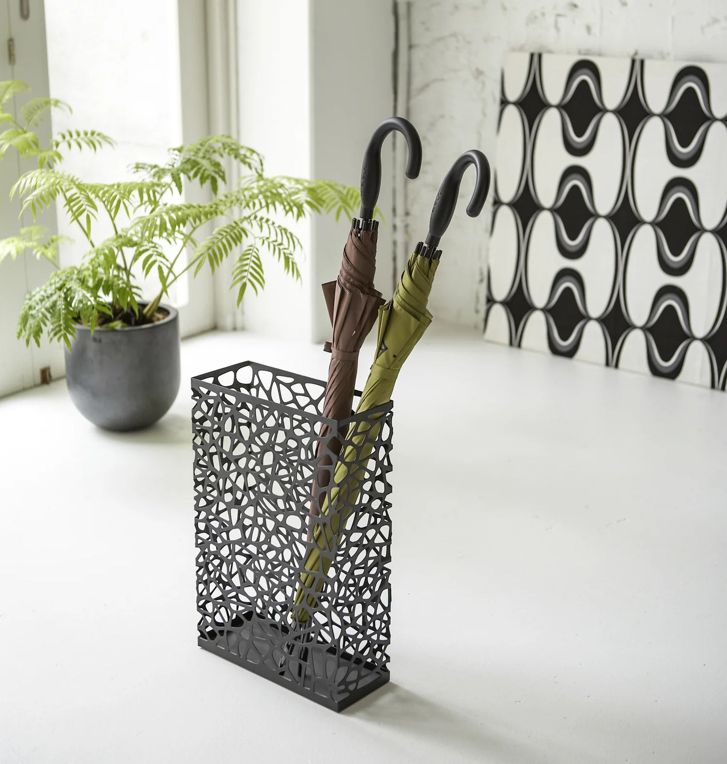 Nest Umbrella Stand - Rectangle - Black