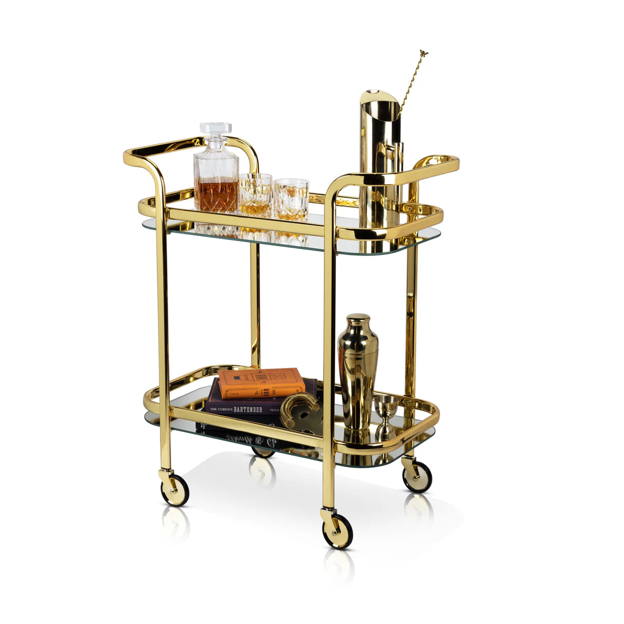 Bar Cart in Gold